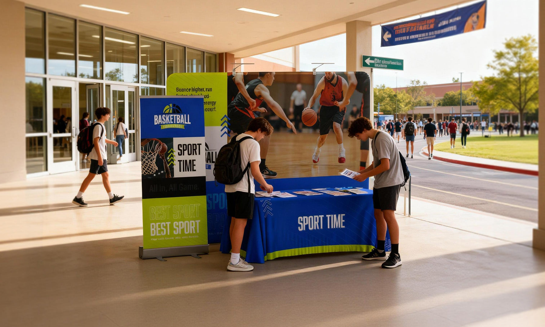 Which type of trade show kit is best for schools, sports teams, and community events?