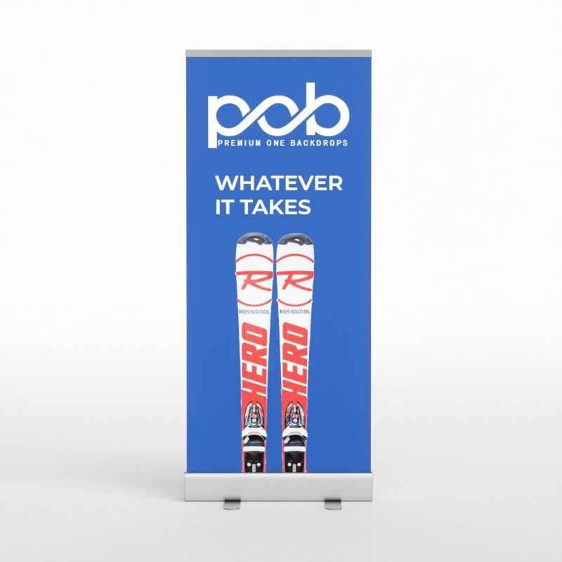10ft Trade Show Booth- Standard Kit (Backdrop + Roll Up Banner + Table Cover) | POB