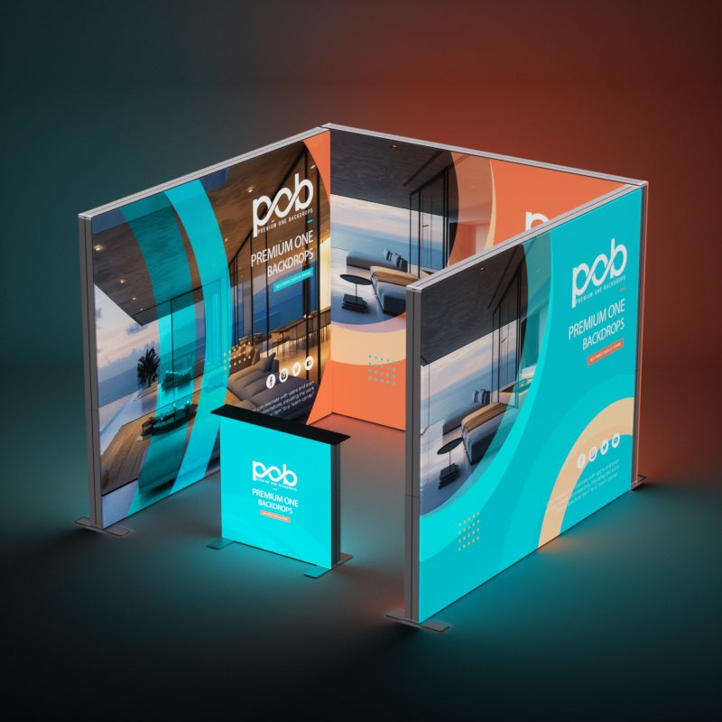 10x10 FT Light Box Exhibition Booth 4