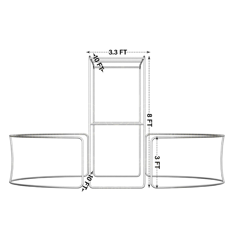 premium one 360 enclosure-360 Overhead Backdrop Half Circle Surround Booth