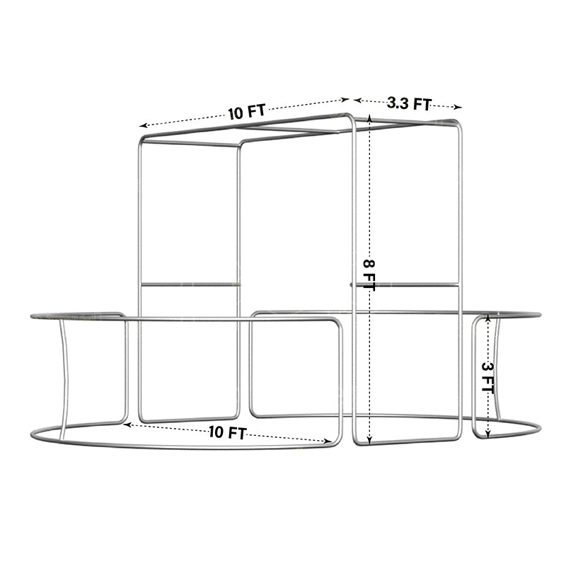 premium one 360 enclosure-360 Overhead Backdrop Half Circle Surround Booth
