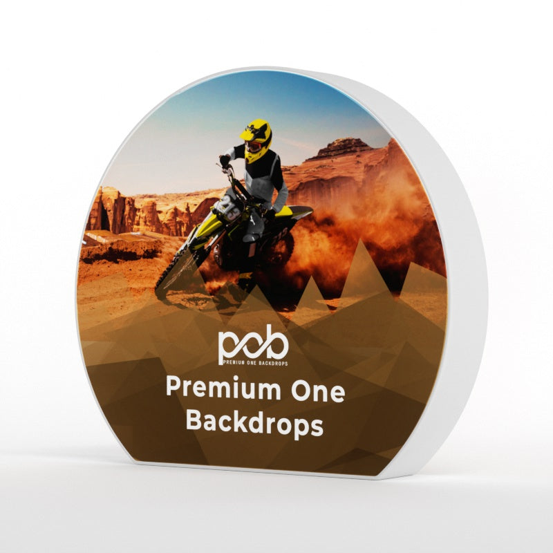 3D Moon-Shaped Tension Fabric Media Wall