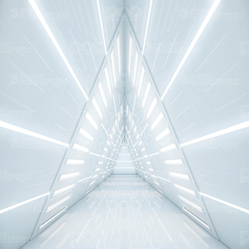 premium one pillow cover backdrops-3d white tunnel