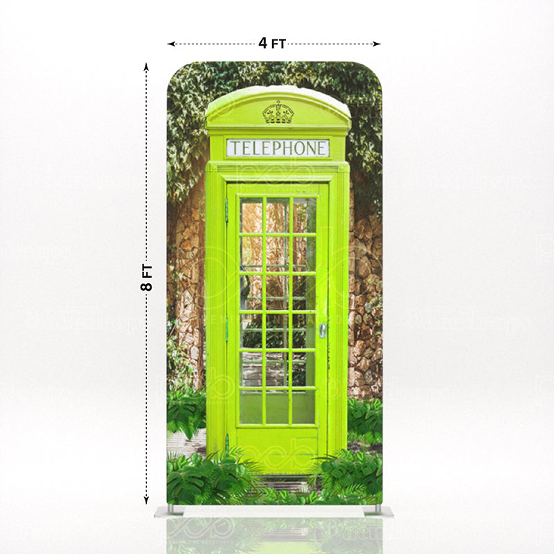 green telephone booth London 2