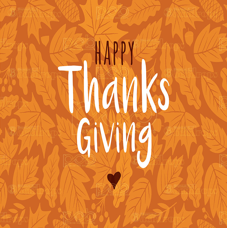 premium one pillowcover backdrops-Autumn Leaves Thanksgiving