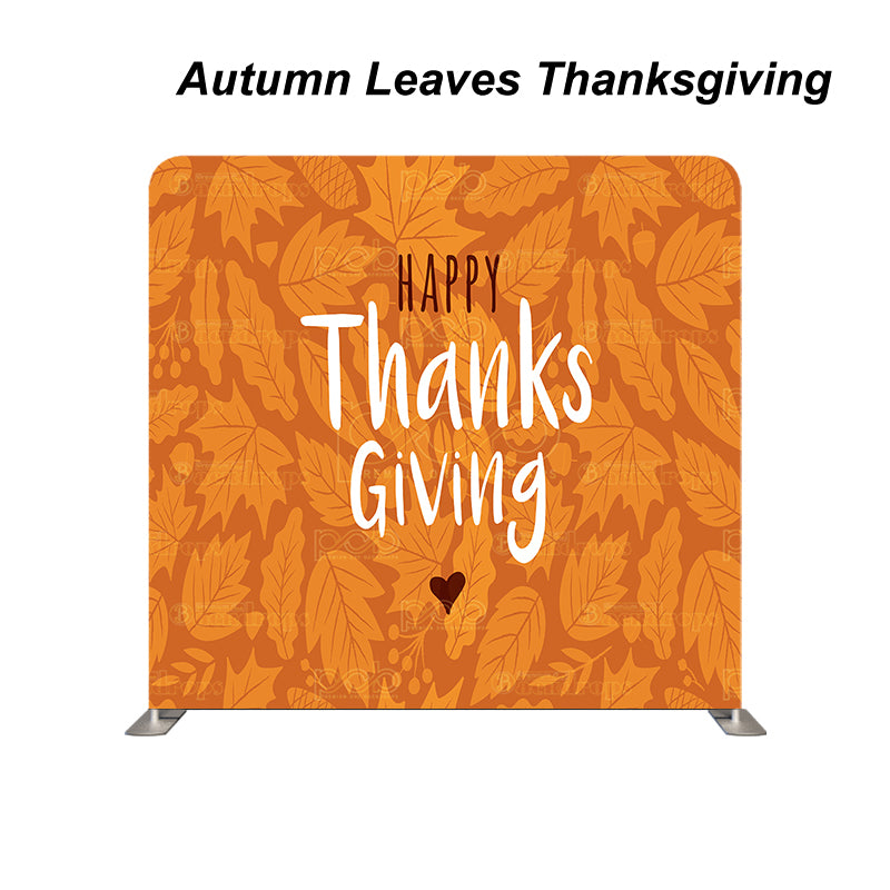 premium one pillowcover backdrops-Autumn Leaves Thanksgiving