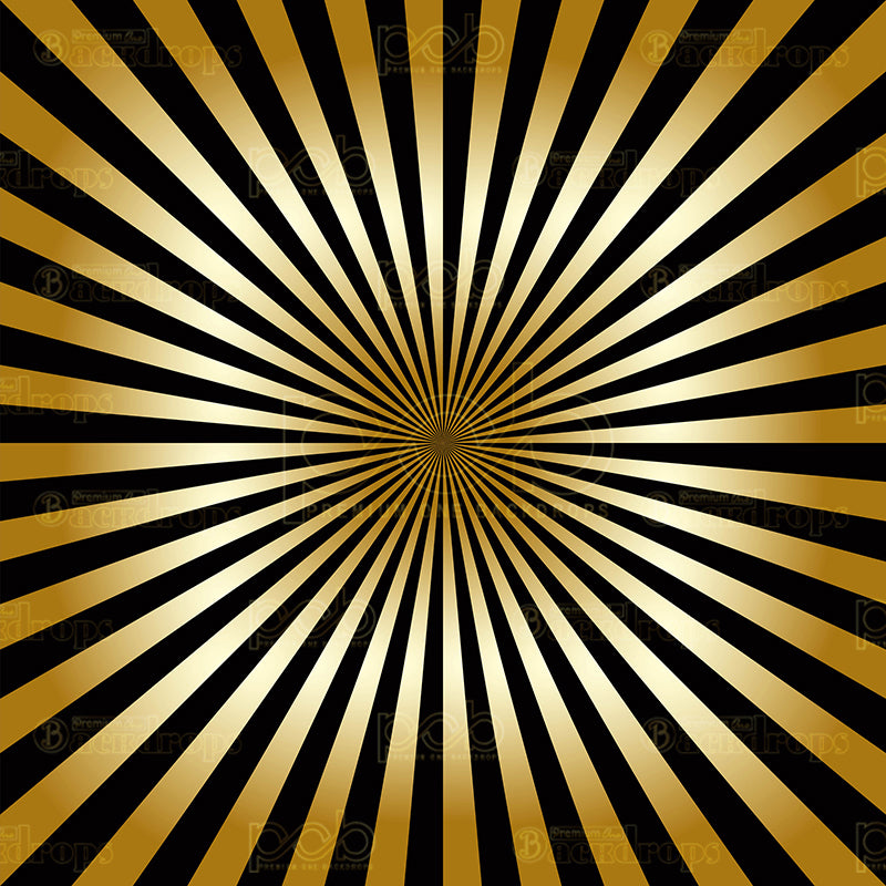 premium one pillow cover backdrops-Black and Gold Rays