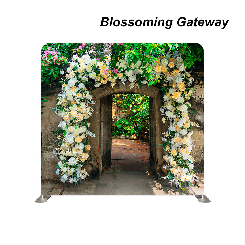 premium one pillowcover backdrops-Blossoming Gateway