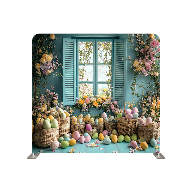 Pillow Cover Backdrop (Blue Window Easter)