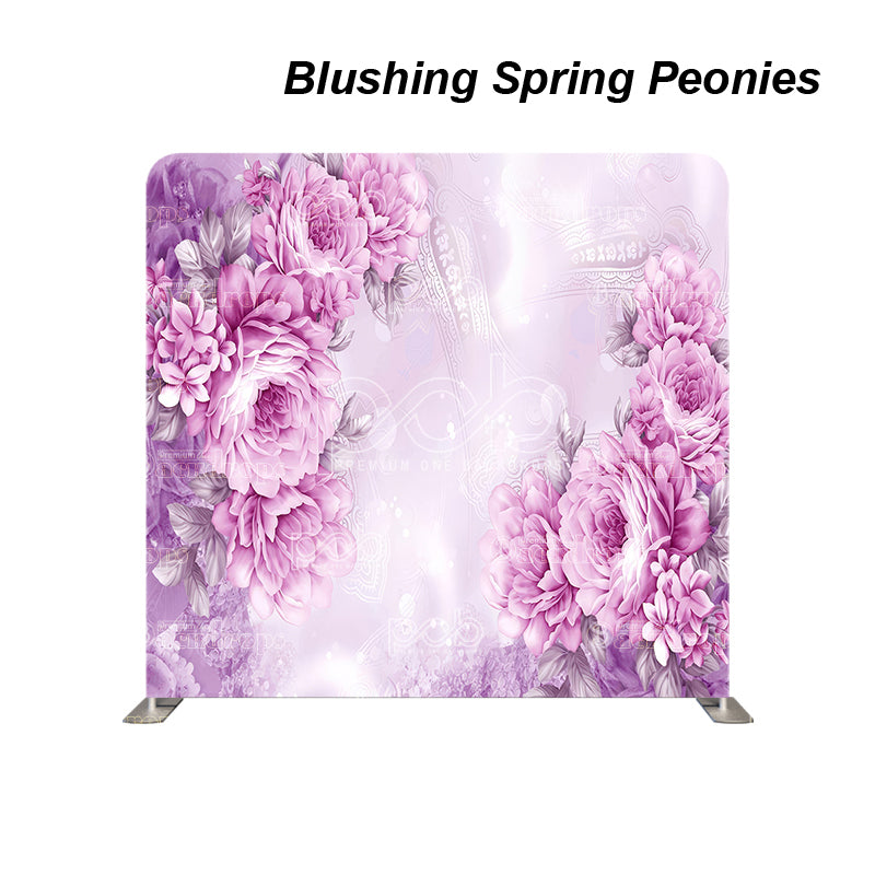 premium one pillowcover backdrops-Blushing Spring Peonies