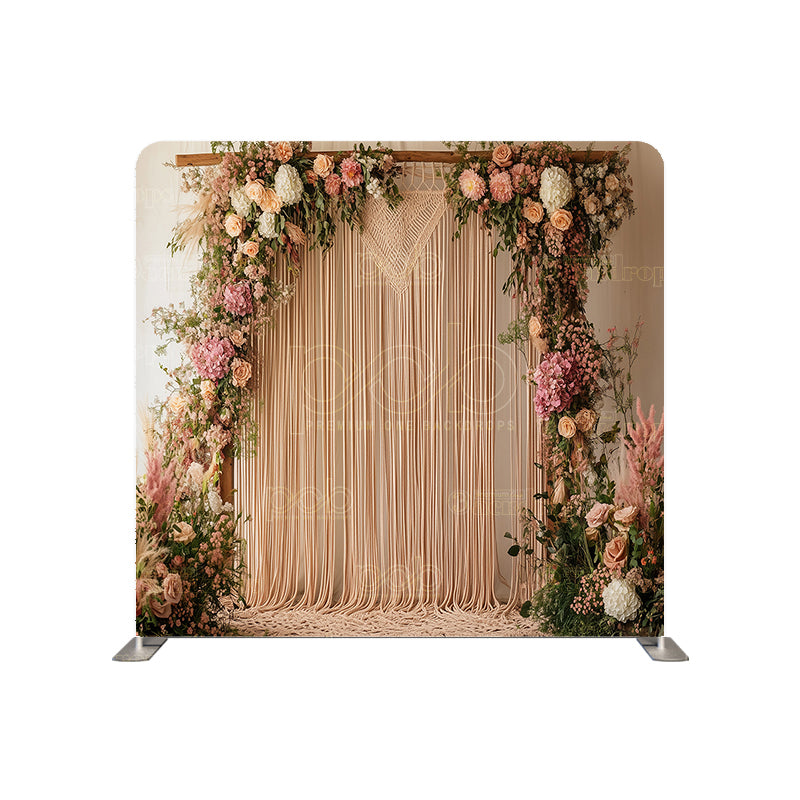 Pillow Cover Backdrop (Boho Floral Archway)