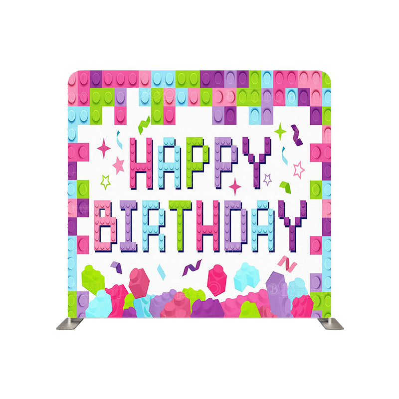 Pillow Cover Backdrop (Brick - Happy Birthday)