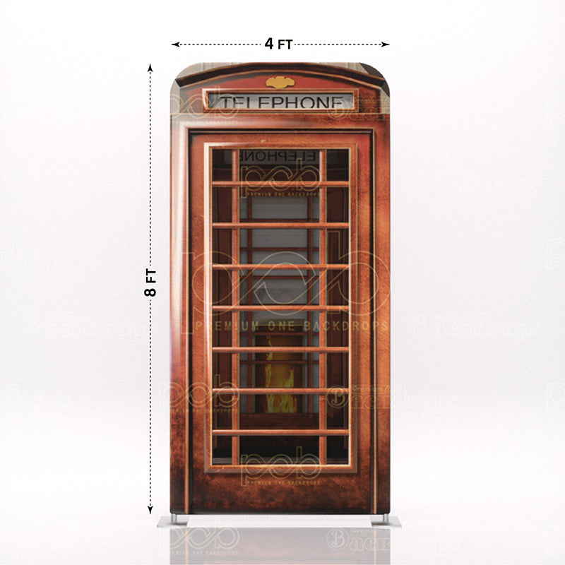 British Style Wood Telephone Booth