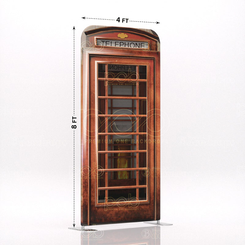 British Style Wood Telephone Booth