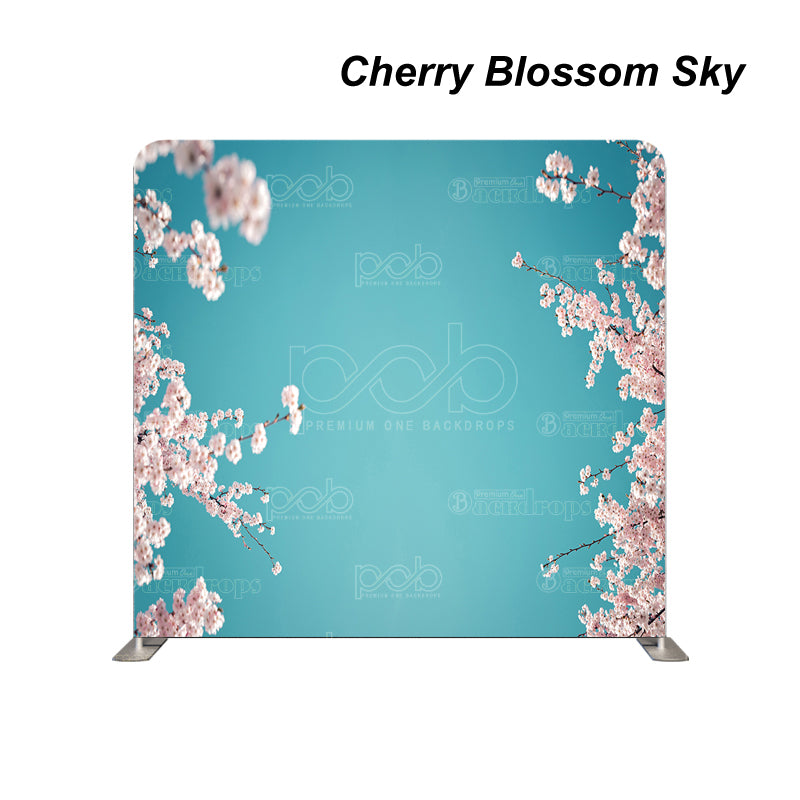 premium one pillowcover backdrops-Cherry Blossom Sky
