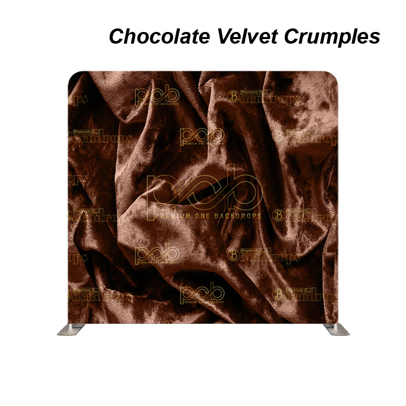 premium one pillowcover backdrops-Chocolate Velvet Crumples