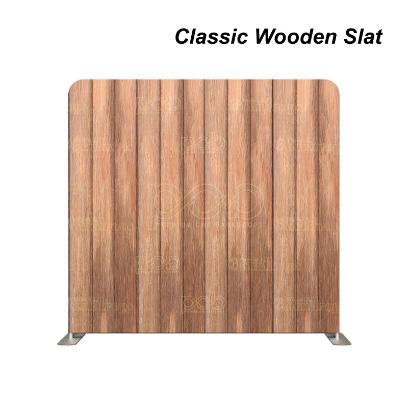 premium one pillowcover backdrops-Classic Wooden Slat