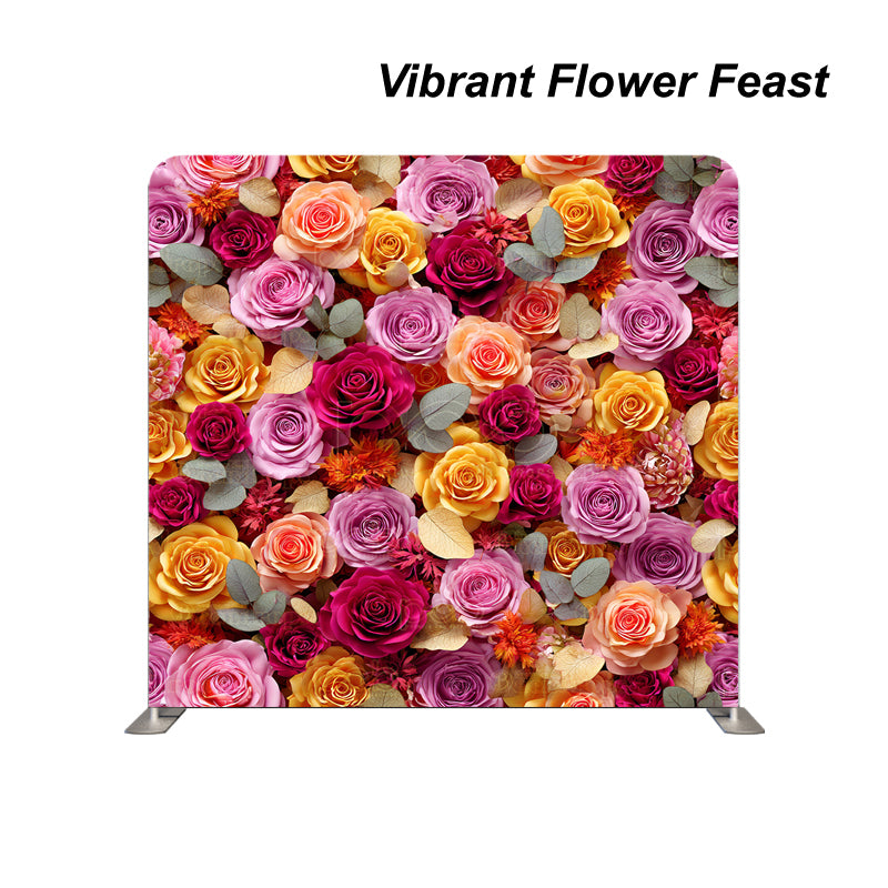 Pillow Cover Backdrop (Colorful Bloom Burst)