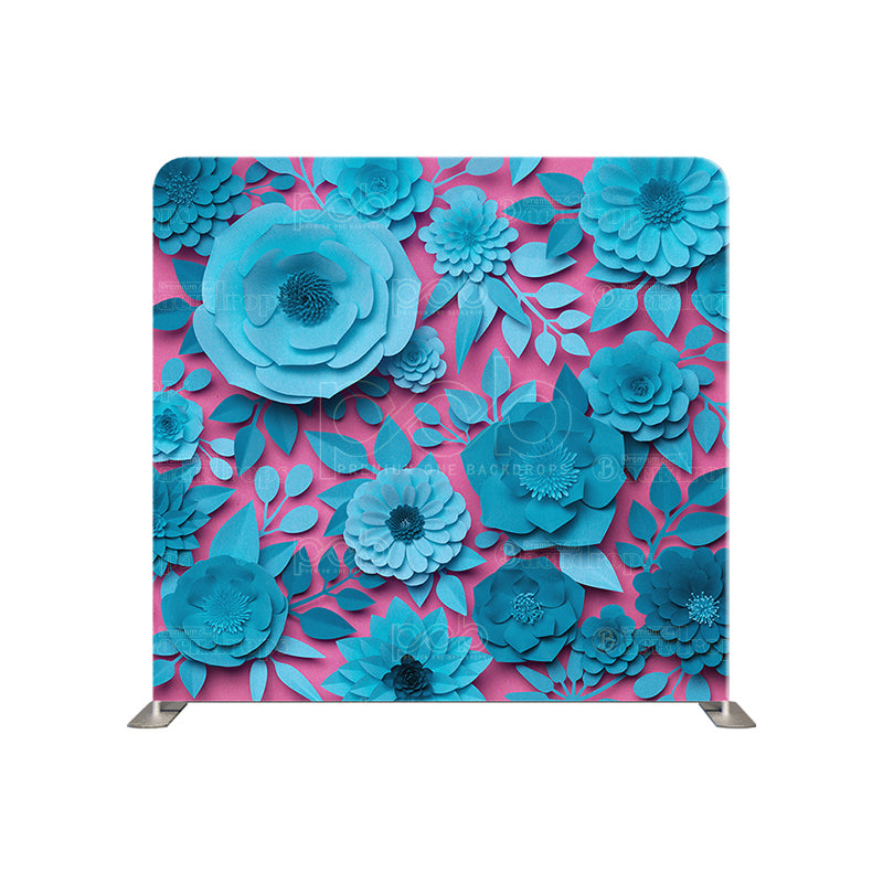 premium one pillowcover backdrops-Cotton Candy Floral Wall