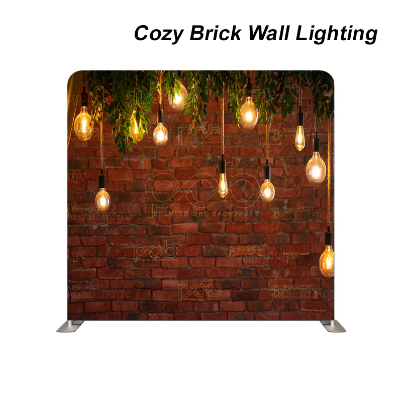 Pillow Cover Backdrop (Cozy Brick Wall Lighting)
