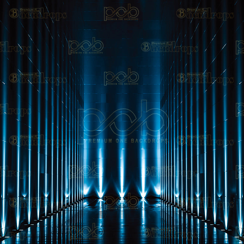 premium one pillowcover backdrops-Dark Blue Tunnel