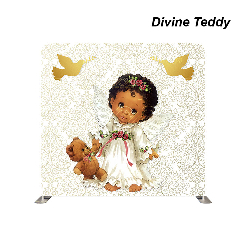 premium one pillowcover backdrops-Divine Teddy