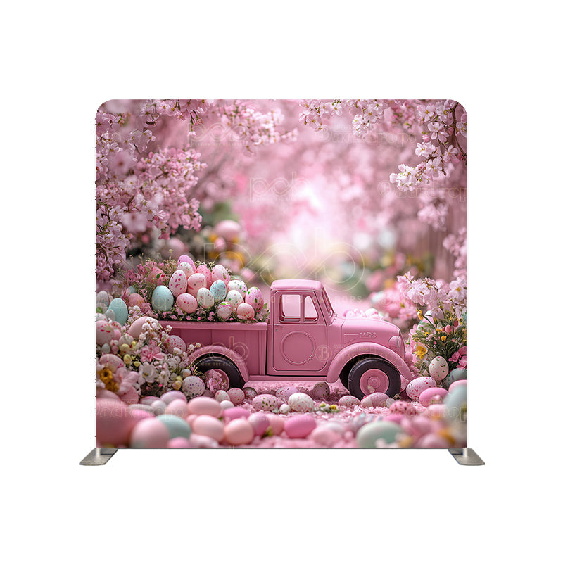 Pillow Cover Backdrop (Egg - loaded Pink Truck)