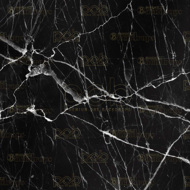 Pillow Cover Backdrop (Elegant Black Marble)