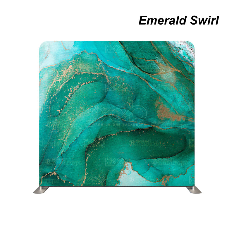 Pillow Cover Backdrop (Emerald Swirl)