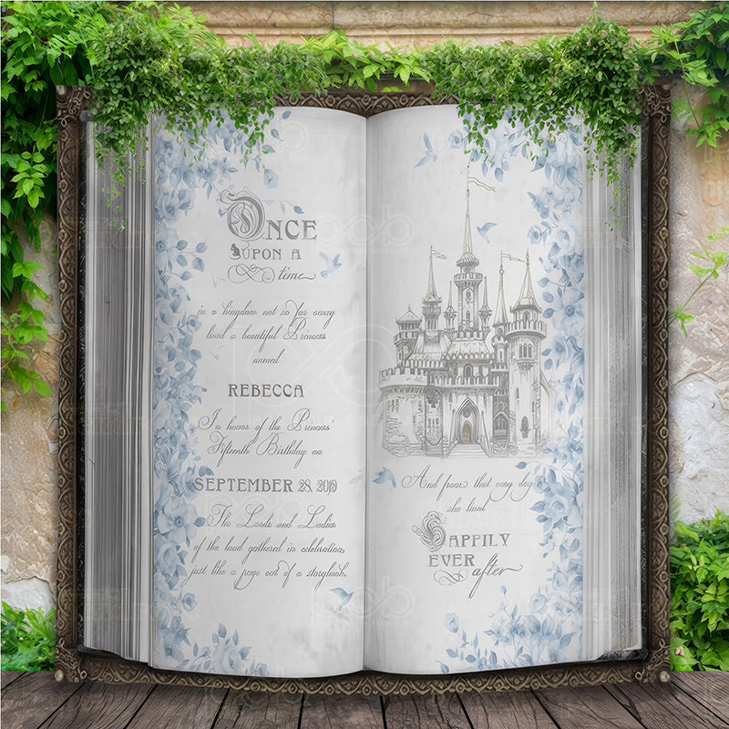 premium one pillowcover backdrops-Fairy Tale Book