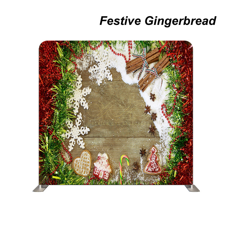 Pillow Cover Backdrop (Festive Gingerbread)