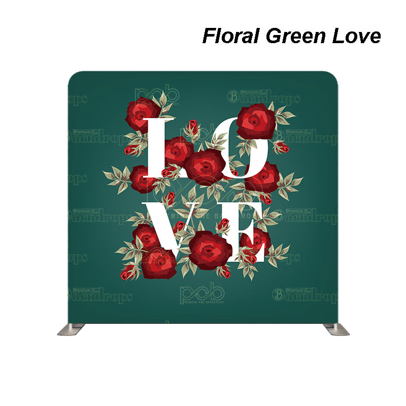 premium one pillowcover backdrops-Floral Green Love