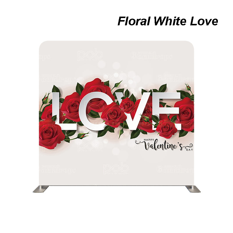 premium one pillowcover backdrops-Floral White Love