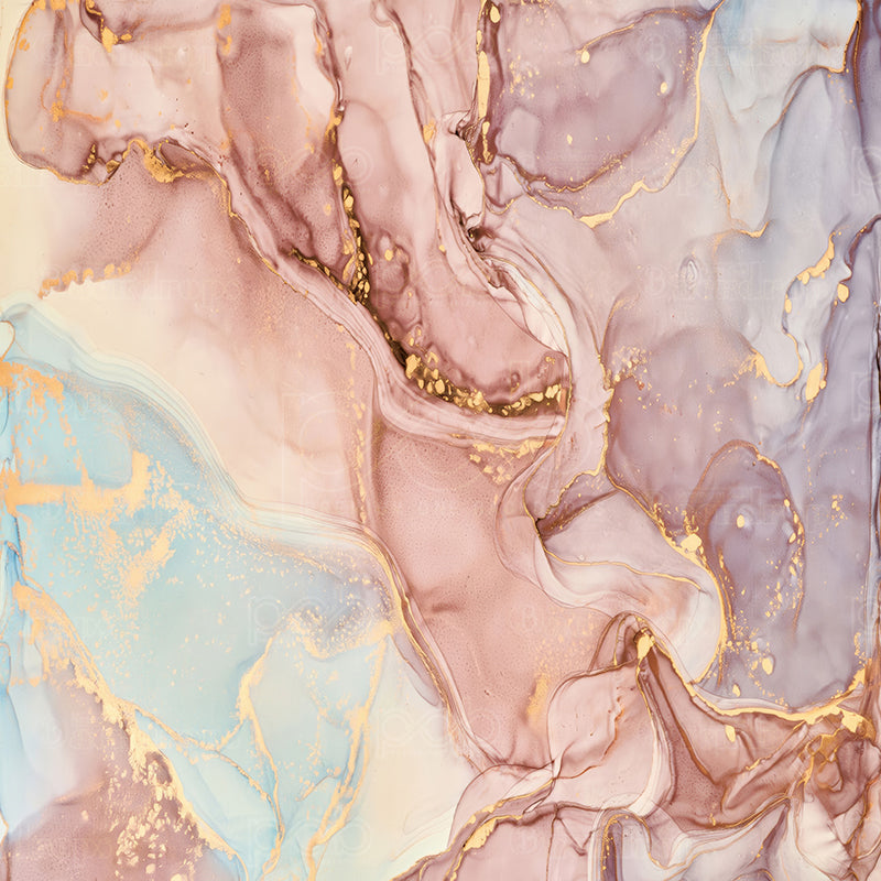 premium one pillowcover backdrops-Golden Marble Flow