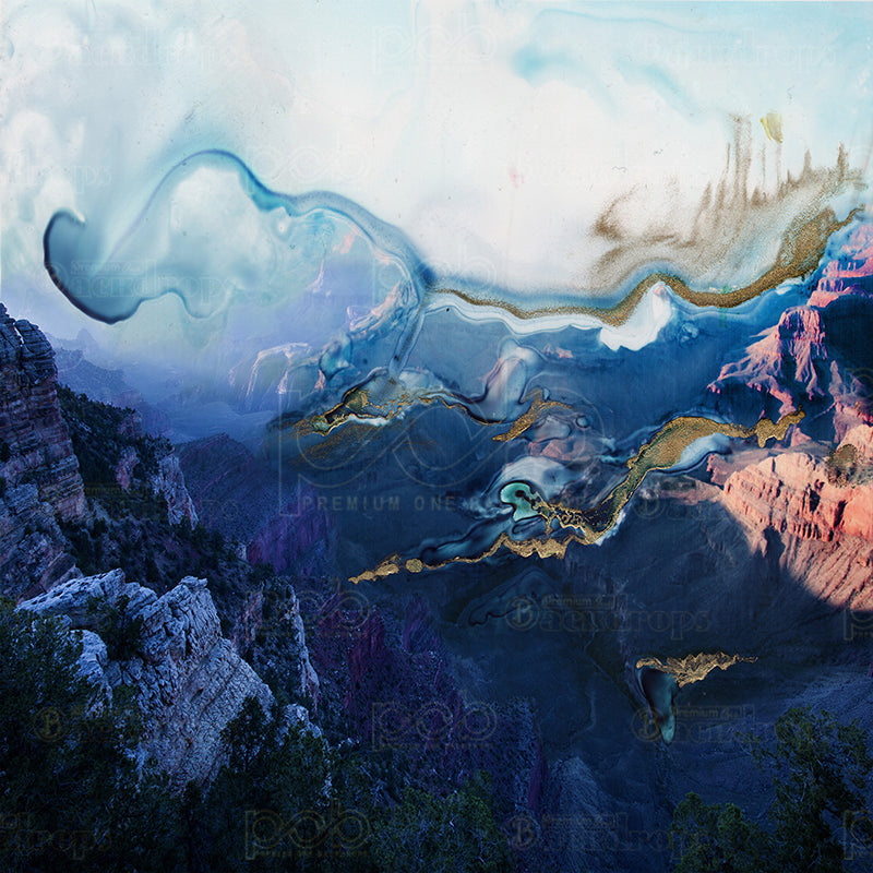 premium one pillowcover backdrops-Golden Vein Valley