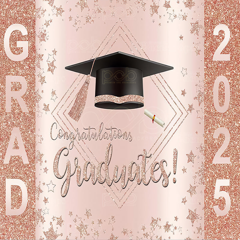 premium one pillowcover backdrops-Grad 2025 Sparkle