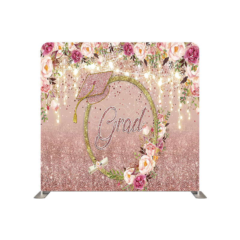 premium one pillowcover backdrops-Graduation Blooming Joy