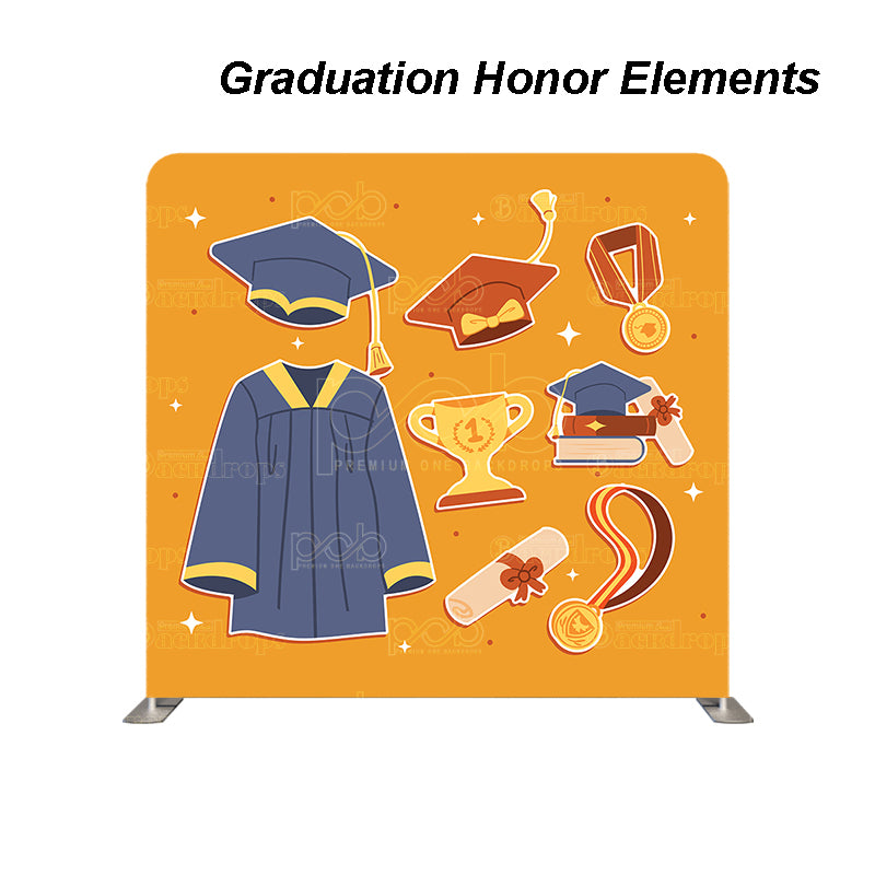 premium one pillowcover backdrops-Graduation Honor Elements