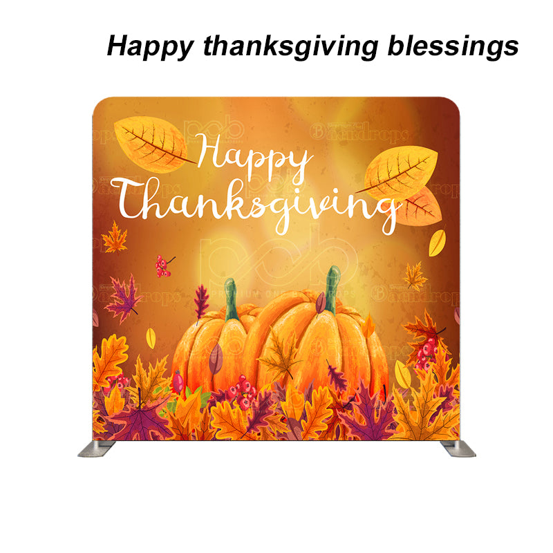 Pillow Cover Backdrop (Happy thanksgiving blessings)