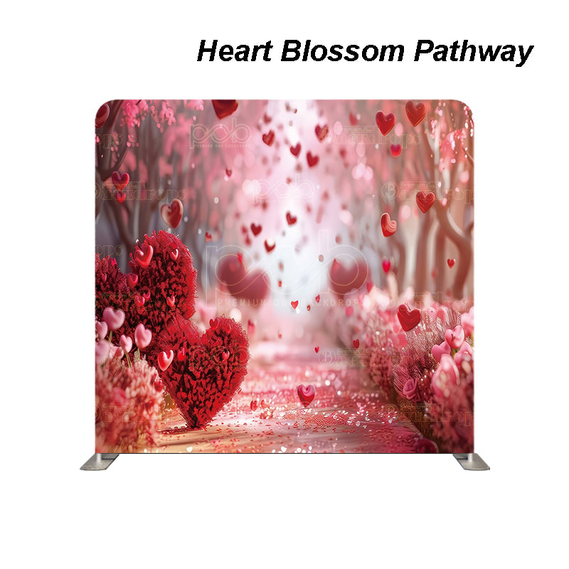premium one pillowcover backdrops-Heart Blossom Pathway