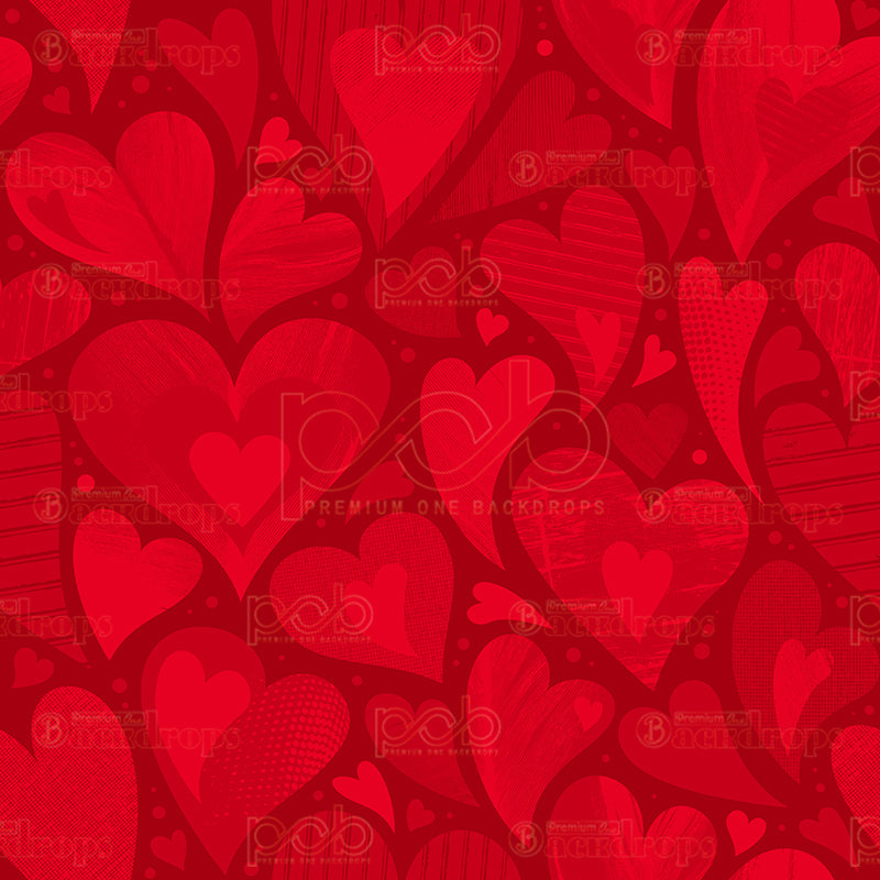 premium one pillowcover backdrops-Heart Burst