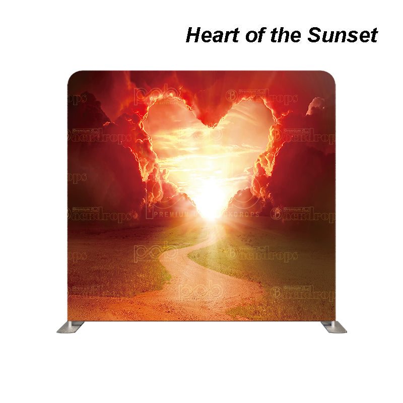 premium one pillowcover backdrops-Heart of the Sunset