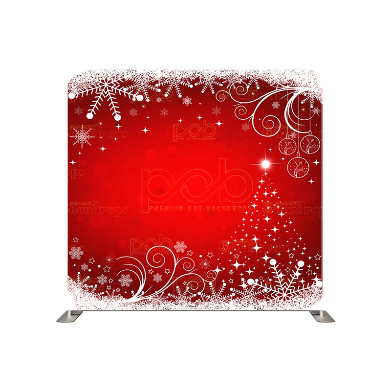 premium one pillowcover backdrops-Holiday Red Flakes