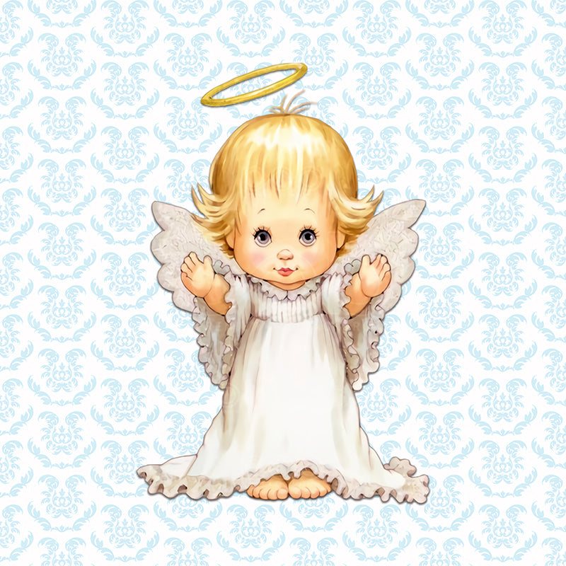 premium one pillowcover backdrops-Little Guardian Angel