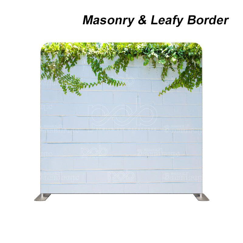 Pillow Cover Backdrop (Masonry & Leafy Border)