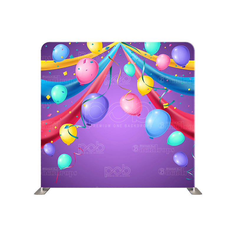 premium one pillowcover backdrops-Multi Balloon Party