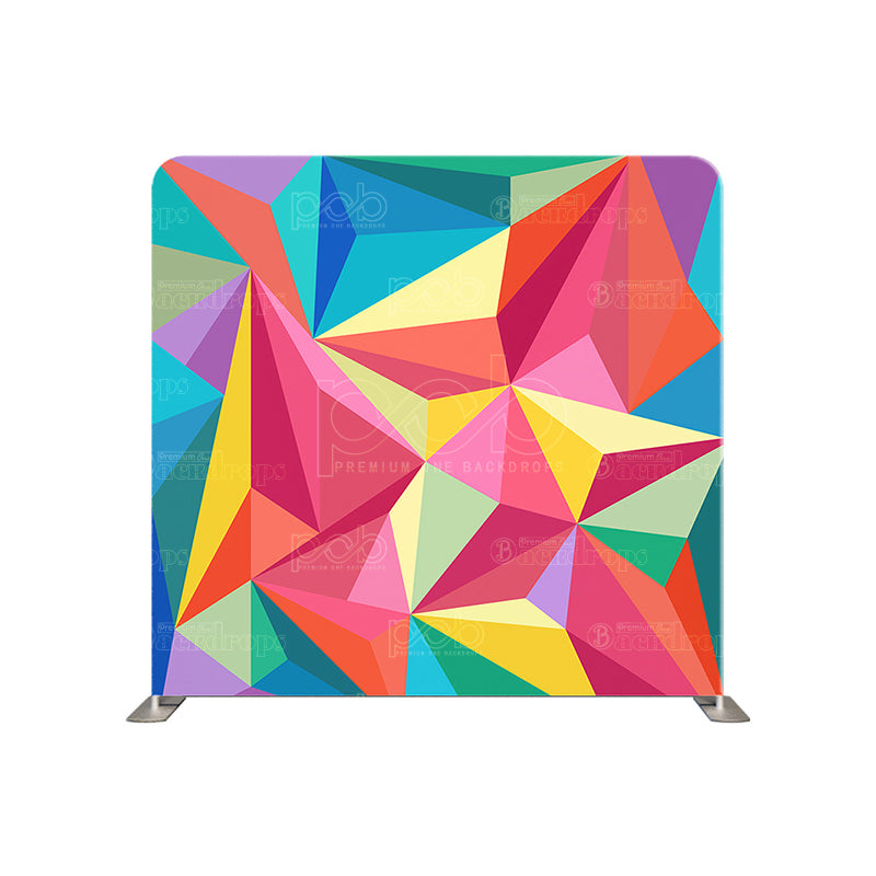 premium one pillowcover backdrops-Color Geometric triangle background