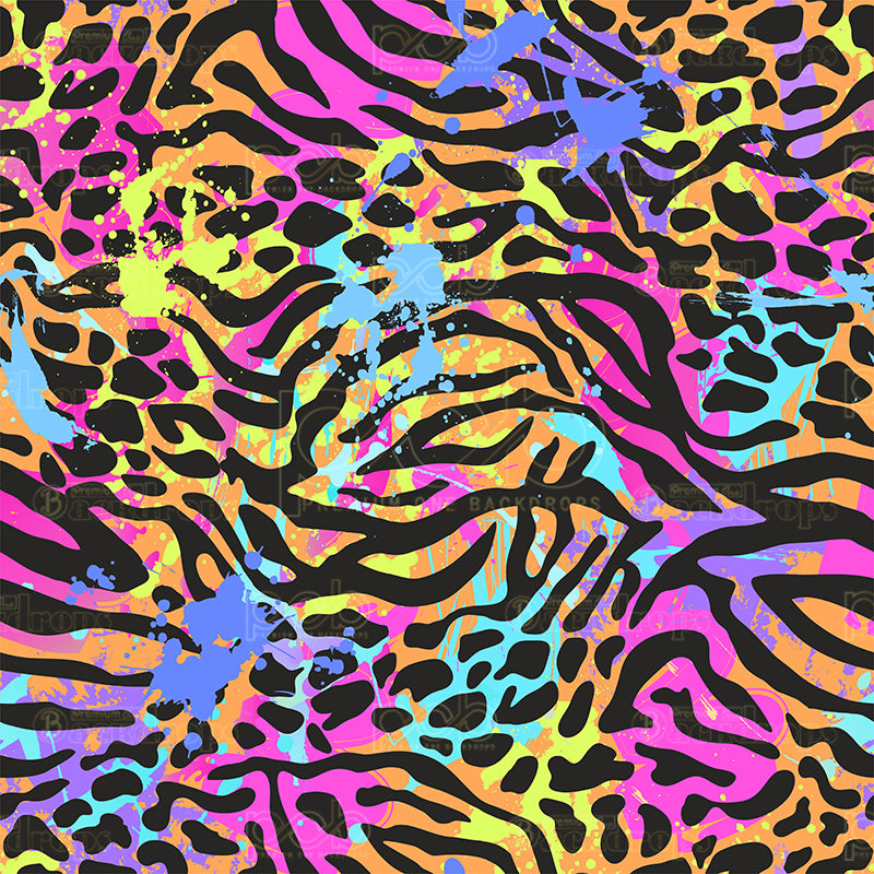 premium one pillowcover backdrops-Multi Color Splash