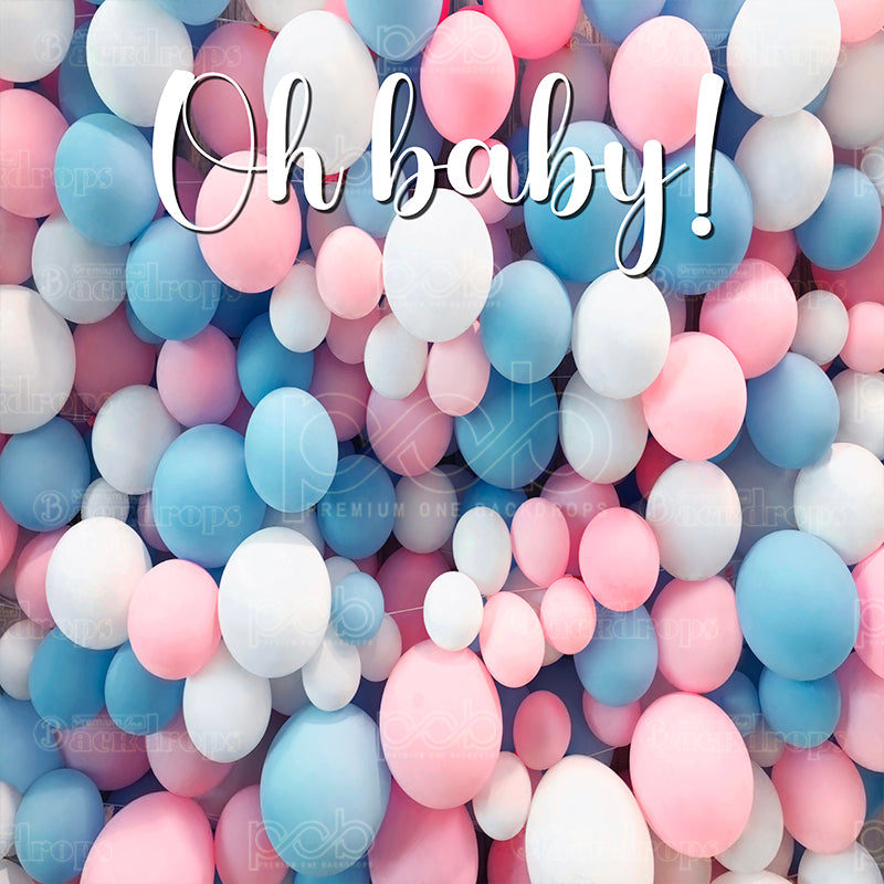 Pillow Cover Backdrop (Oh Baby' Balloon Party)