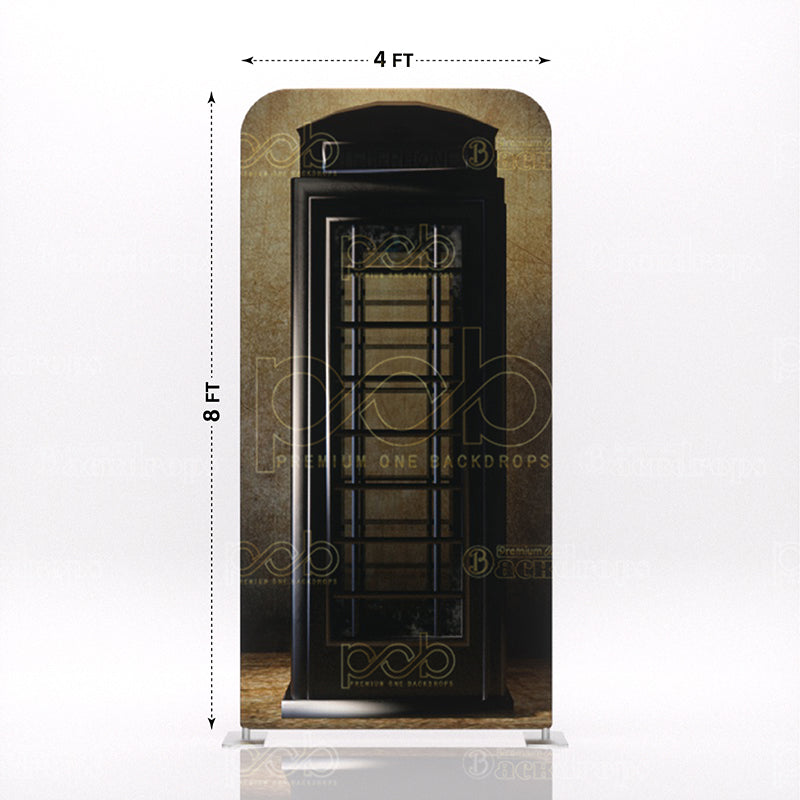 Old telephone booth in London black